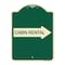 Signmission Cabin Rental With Right Arrow Heavy-Gauge Aluminum Architectural Sign, G-1824-24403 A-DES-G-1824-24403 - alternate 1